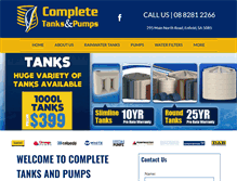 Tablet Screenshot of completetanksandpumps.com.au